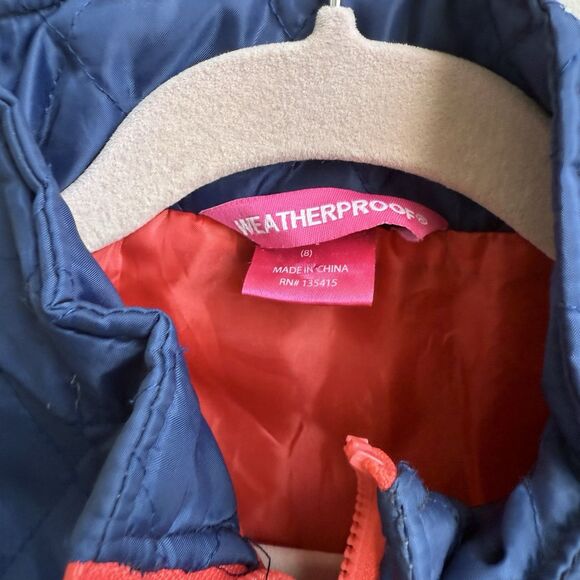 Weatherproof Boys Warm Winter Jacket Coat  Blue Size Medium 8 long sleeve - Picture 3 of 4